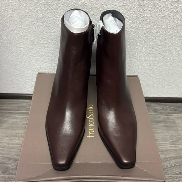 Franco Sarto Vivian Bootie In Castagno Brown Leather - Picture 3 of 9